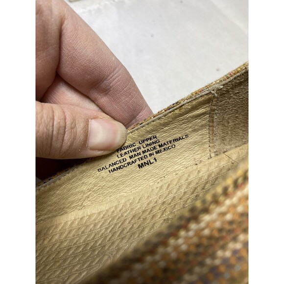 BORN Sitton Brown Multicolor Fabric Espadrilles Shoes 7 US B58006 Loafer - Picture 8 of 8